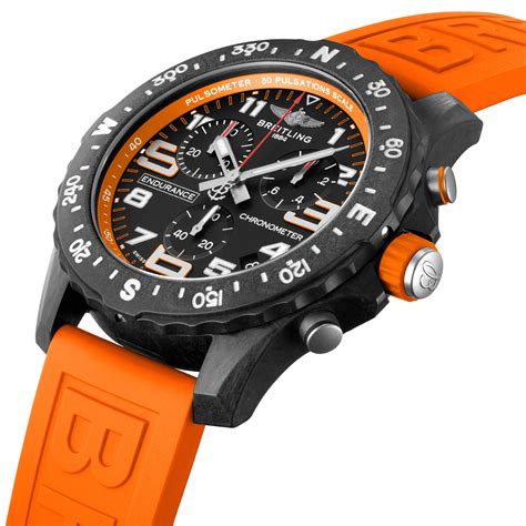 breitling orange face|Breitling orange rubber strap.